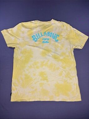 Billabong Shirt Mens Large Yellow Wave Washed Graphic Logo Surf Short Sleeve Tee